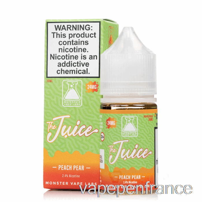 Pêche Poire - Les Sels De Jus - 30 Ml 48 Mg Stylo Vape